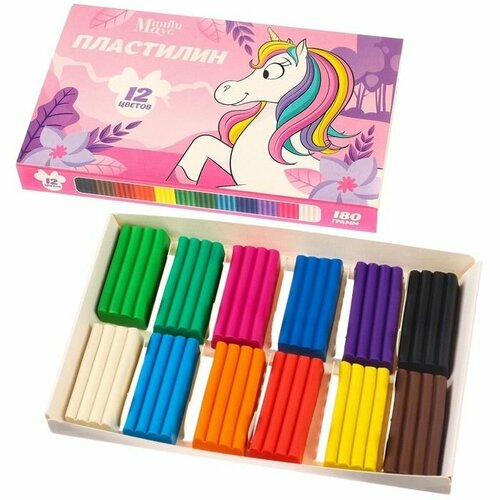 Пластилин 12цв 180г Минни и Единорог 498₽