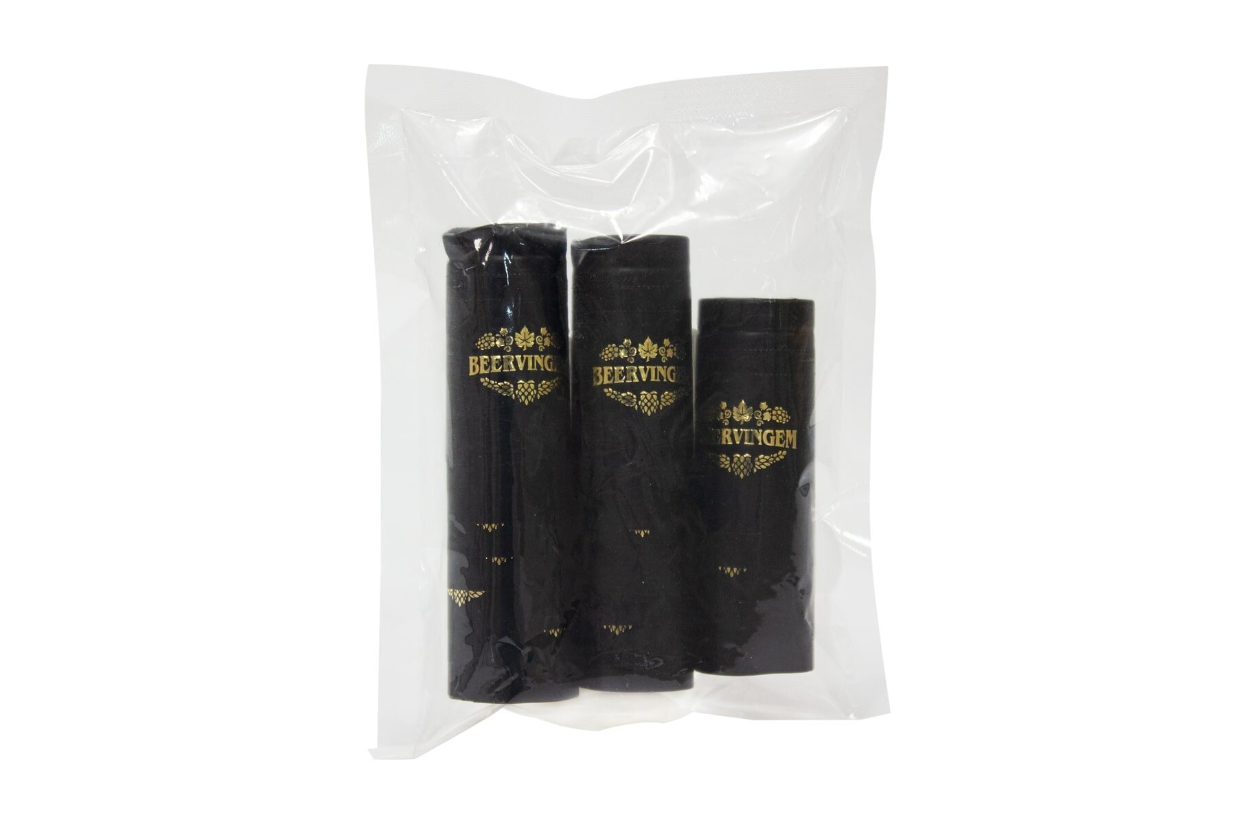 Термоколпачки для винных бутылок Чёрные, 32*55 мм, 25 штук