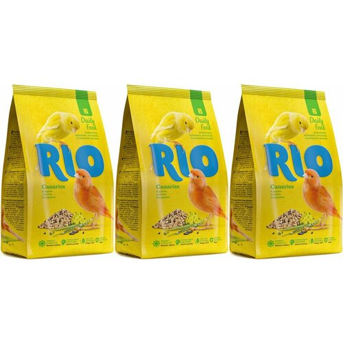 RIO Корм сухой для канареек, основной рацион, 500 г, 3шт rio корм сухой для канареек в период линьки 500 г 3шт