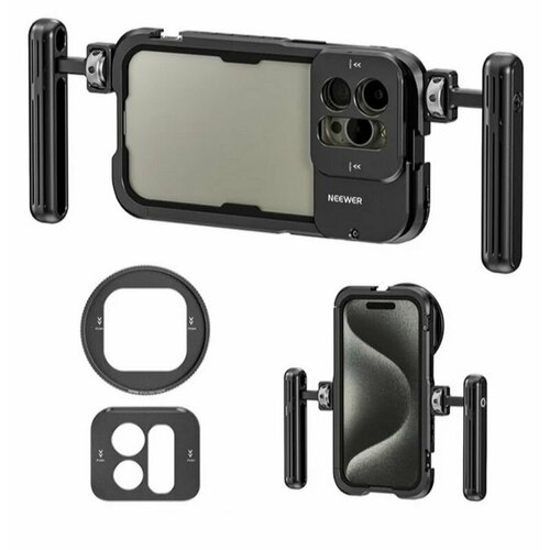 Клетка Neewer PA024K для iPhone 15 Pro Max, клетка, боковые ручки