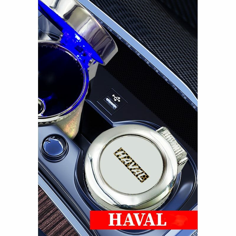 Урна для автомобиля Haval "LED-подсветка", черный пластик, 12х8х8 см