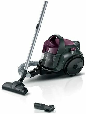 Пылесос Bosch BGC05AAA1 напольный безмешковый, с системой HEPA H12, 700 Вт, фиолетовый, с телескопической трубой. — фото 1