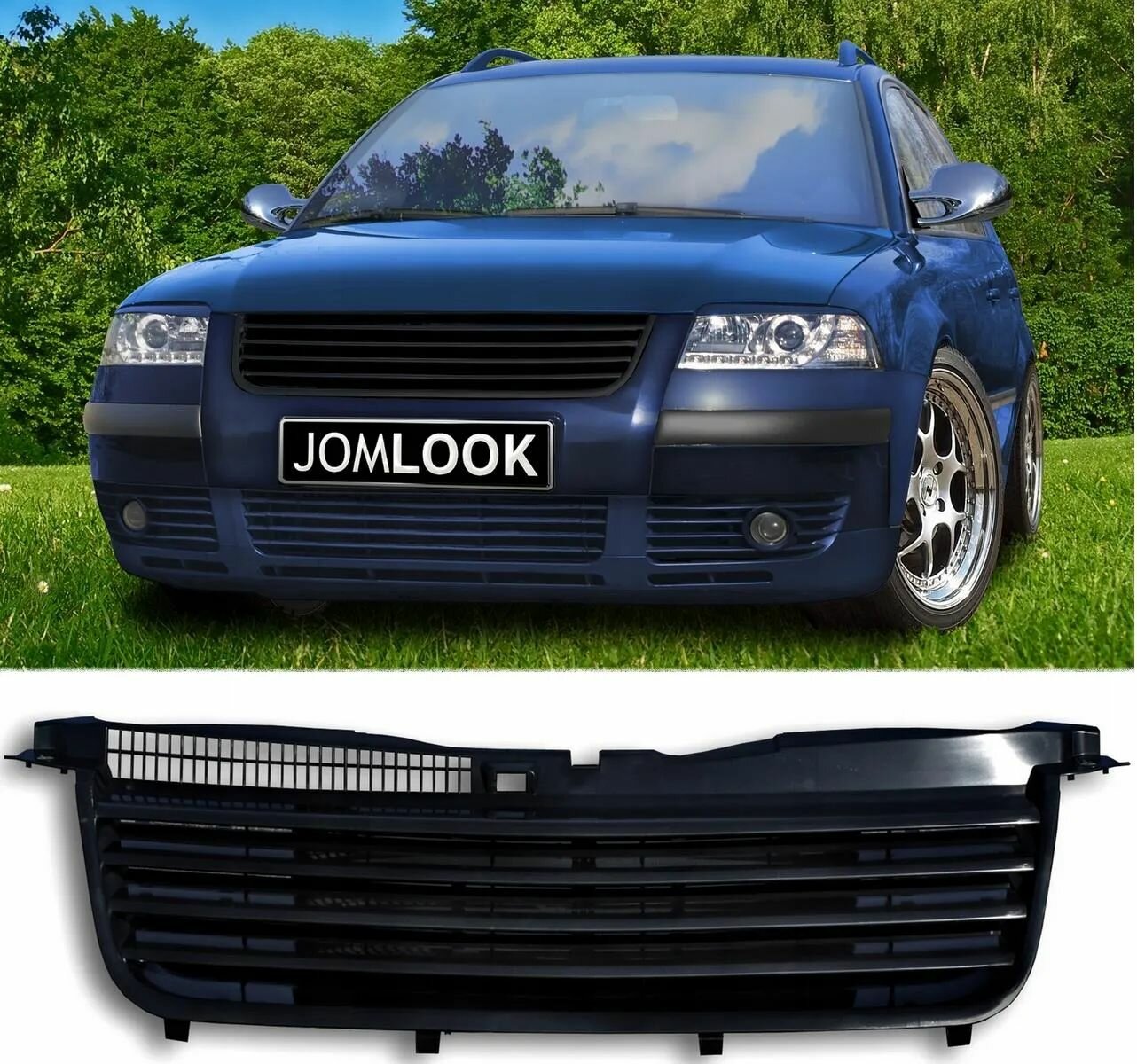 Решетка радиатора без знака Volkswagen Passat B5+ 2001-2005 матовая