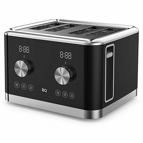 Тостер BQ Т4000 сенсорное управление 1600Вт 7 режимов черныйстальной 5199₽