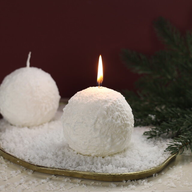 Свеча Снежок 8 см Омский Свечной 3869-свеча