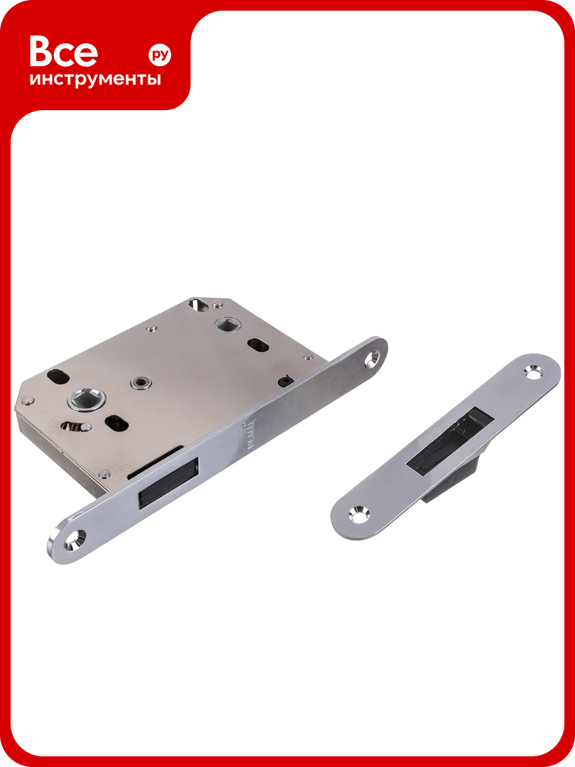 Сантехническая магнитная защелка Ренц межосевое расстояние 70 мм  хром блестящий INMagn 2070 C