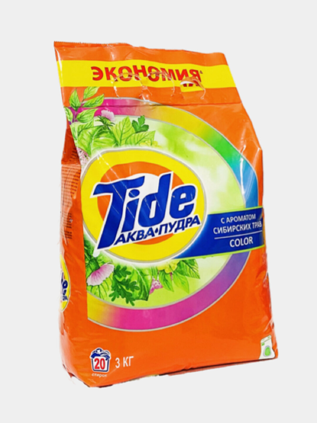 Стиральный порошок Tide Color с ароматом "Lenor", автомат, 3 кг, для цветного белья