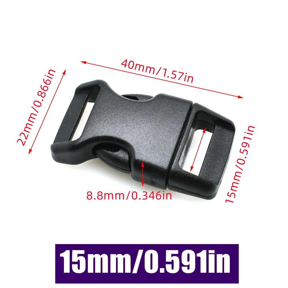 Пластиковые пряжки для рукоделия 10-100 шт. 100pcs, 15mm