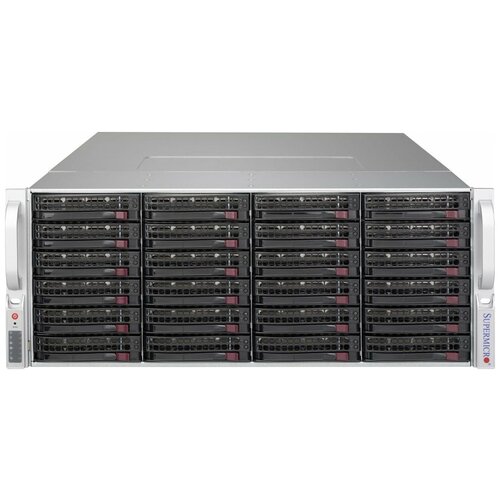 Сервер Supermicro SuperStorage 6049P-E1CR36L без процессора/без ОЗУ/без накопителей/количество отсеков 2.5 hot swap: 2/количество отсеков 3.5 hot swap: 36/2 x 1200 Вт/LAN 10 Гбит/c