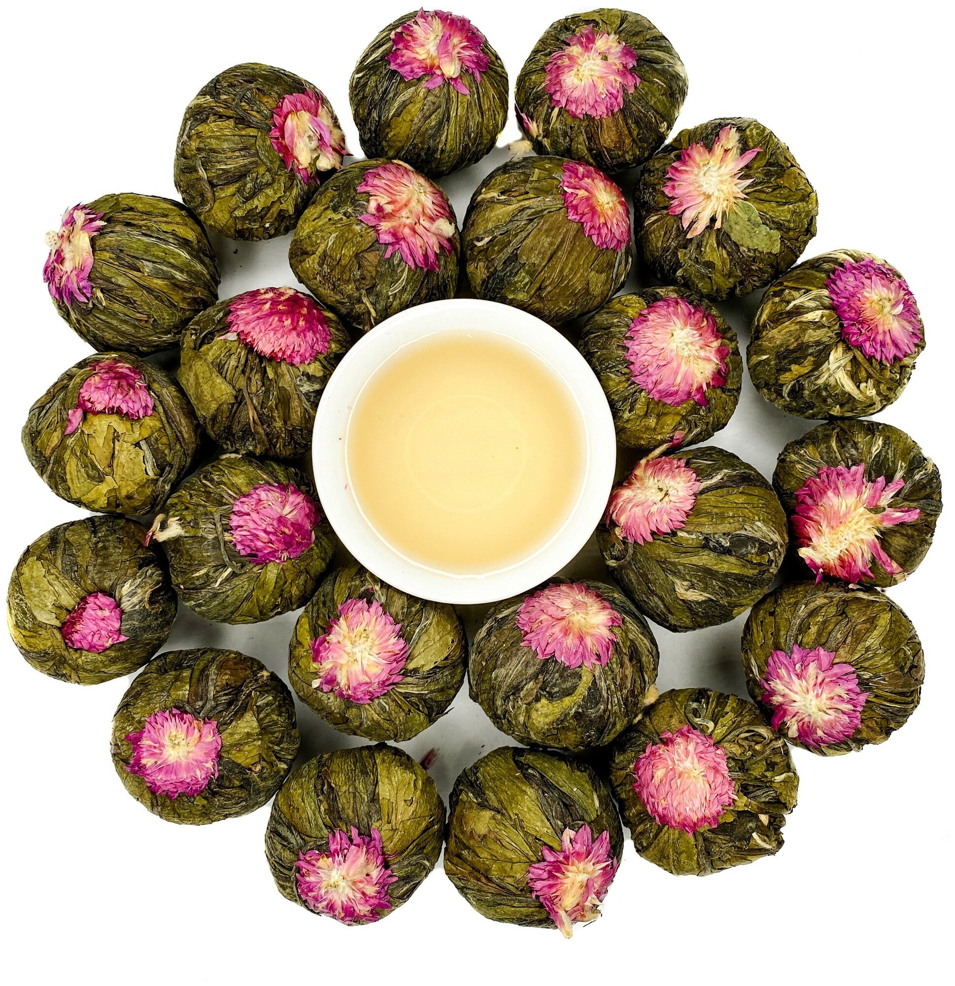 Связанный чай листовой цветок распускающийся Жасмин и Клевер, 100 г - фотография № 4