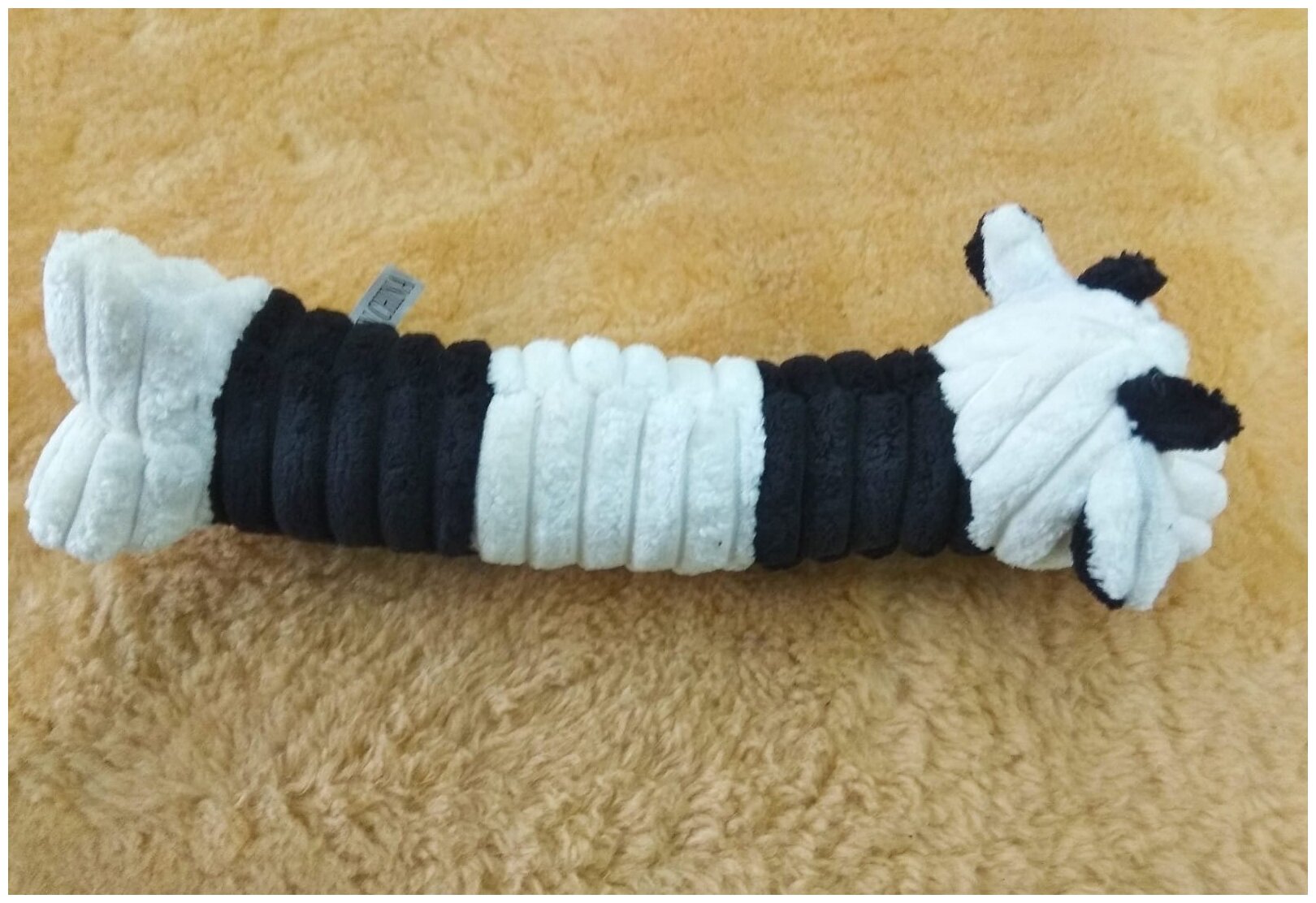 Мягкая игрушка для собак с пищалкой, чёрно-белый 27 см - фотография № 3