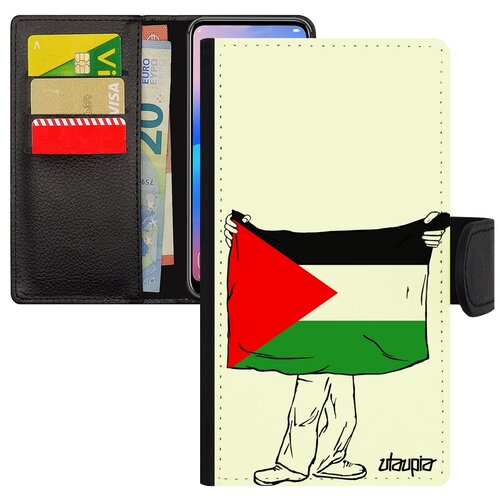 фото Чехол книжка для мобильного iphone se 2020, "флаг палестины с руками" патриот страна utaupia