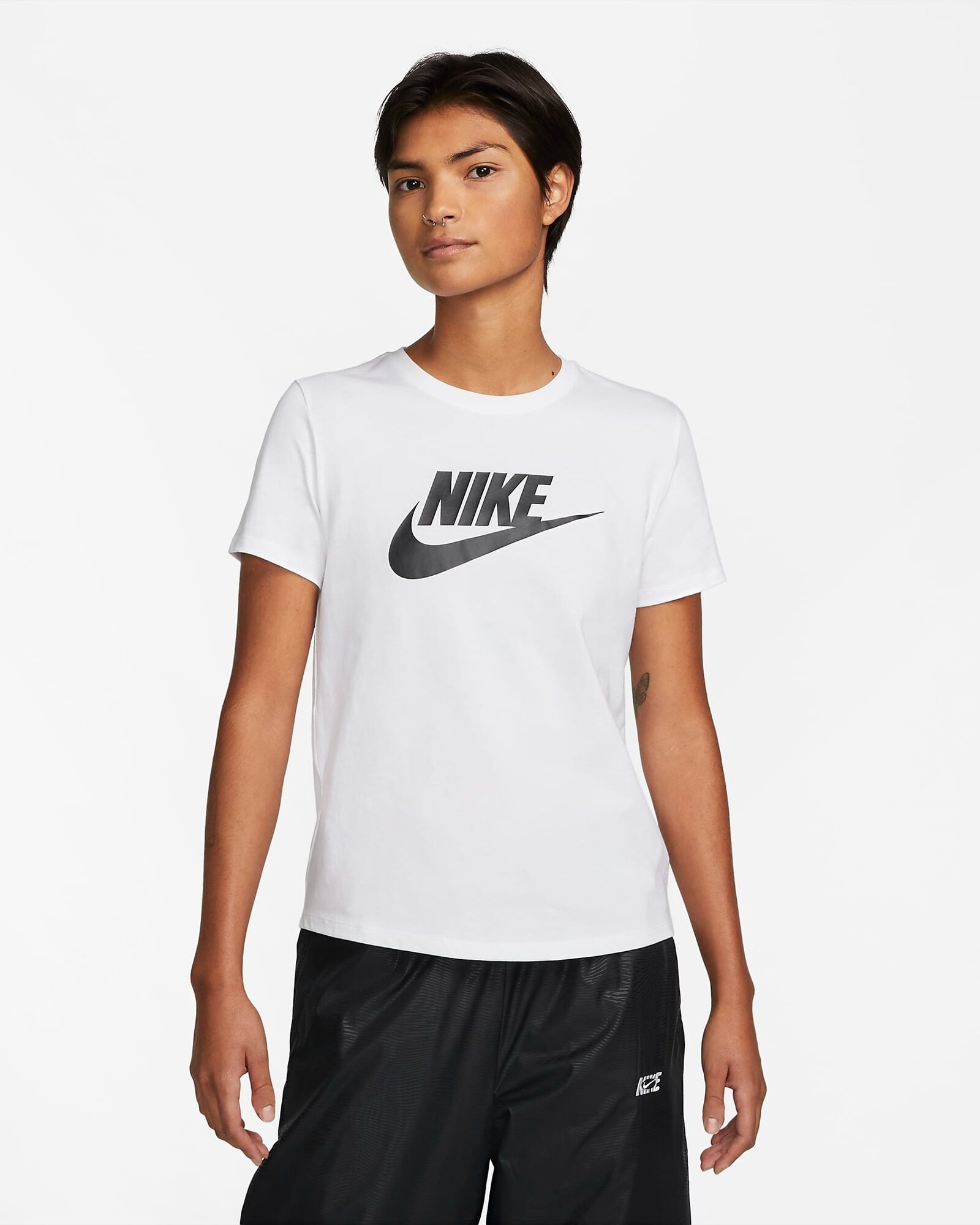 Футболка спортивная NIKE Essential ICON Futura, 1 шт., размер S, white/black