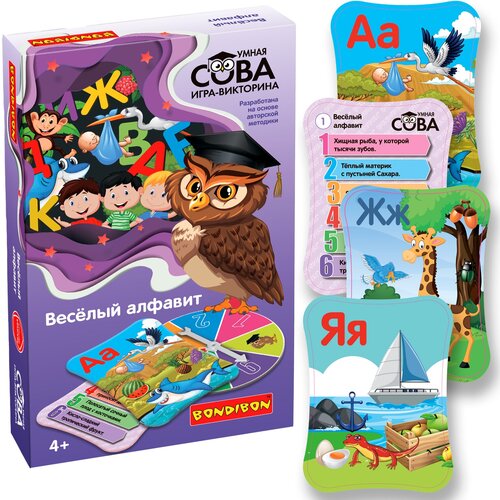 Игра-викторина Умная Сова «весёлый алфавит», BOX