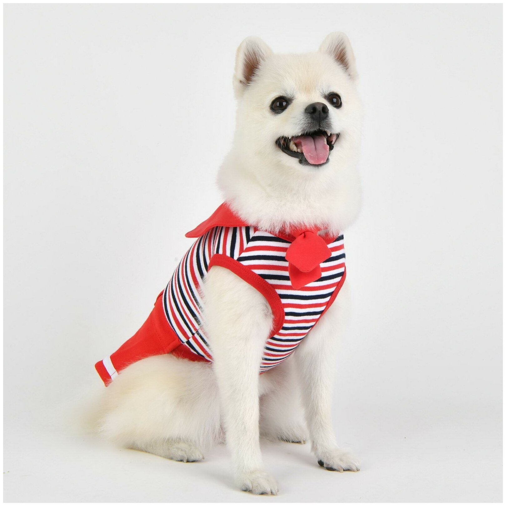 PUPPIA Платье для собак "Nautical", синее, M, 26х37х26см (Южная Корея) - фото №4