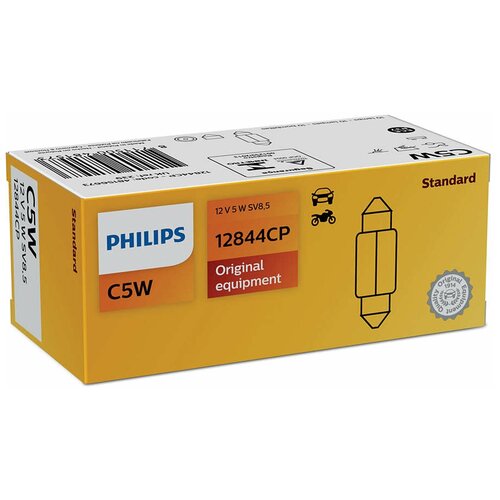 Лампа c5w 12v 5w sv8.5, philips, 12844cp