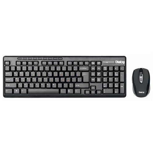 Комплект клавиатура + мышь Dialog KMROP-4020U Black USB, черный, английская/русская комплект dialog pointer kmrop 4020u usb черный