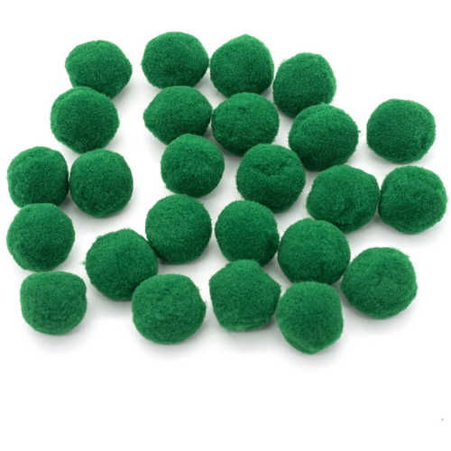 Помпоны 15мм зеленые 50шт. 101508-1 калк б веселые игрушки из помпонов