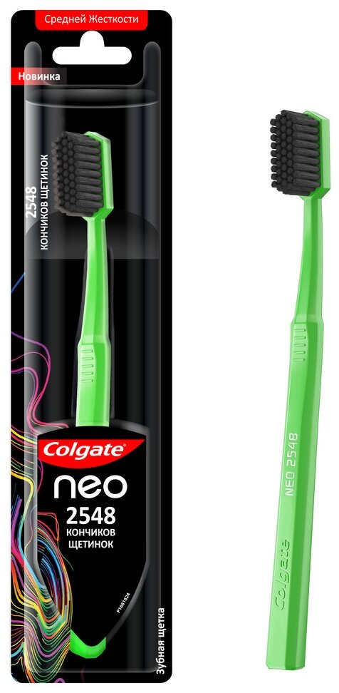 Зубная щетка Colgate Neo 2548 Кончиков щетинок , средней жесткости, цвет в ассортименте