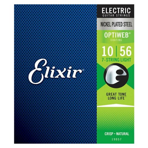 ​Струны для электрогитары Elixir 19057 Optiweb Light 7 String 10-56
