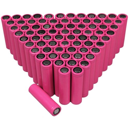 Новая мощная 18650 литий-ионная аккумуляторная батарея круглая 2600 MAH (75 шт.) (Розовый / Pink, RB_2600_75)