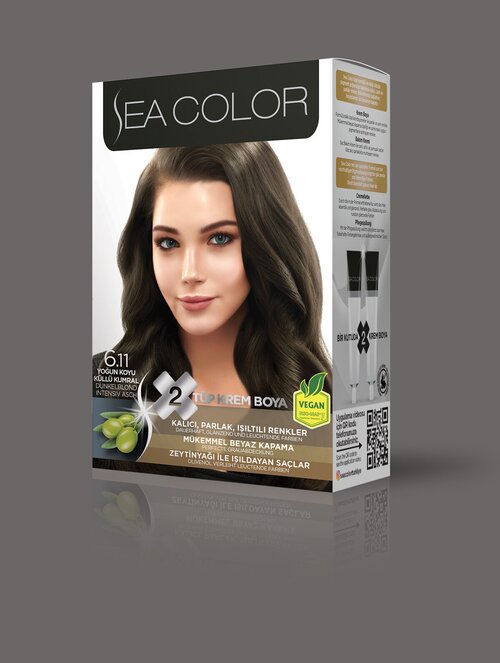 SEA COLOR № 6.11 Интенсивный пепельный темно‐русый Краска для волос