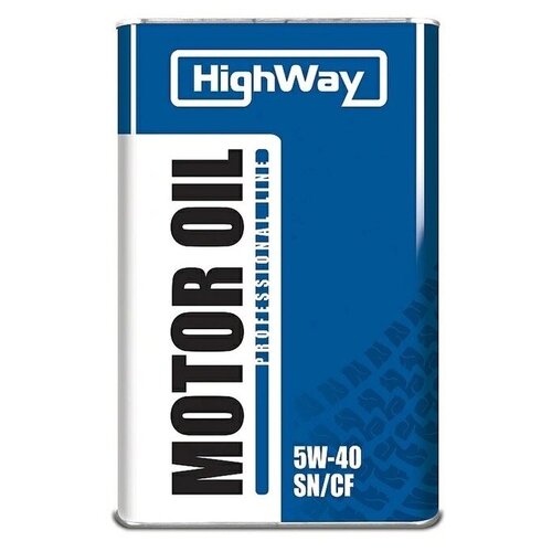 Синтетическое моторное масло HighWay 5W-40 SN/CF, 4 л