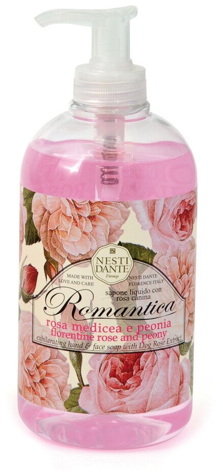 Жидкое мыло Nesti Dante Romantica Флорентийская роза и пион