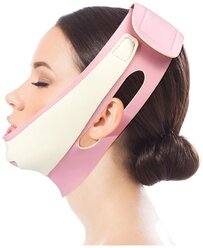 Лифтинг маска My Balance для подбородка, маска бандаж многоразовая для коррекции овала лица, косметическая тейп маска, white/pink