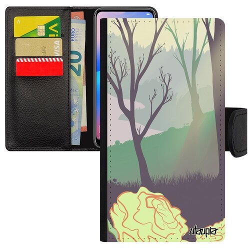 фото Чехол-книжка для мобильного apple iphone se 2020, "лесные розы" дерево свет utaupia