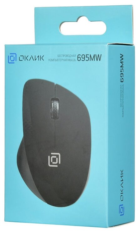 Беспроводная мышь OKLICK 695MW черно-серебристый