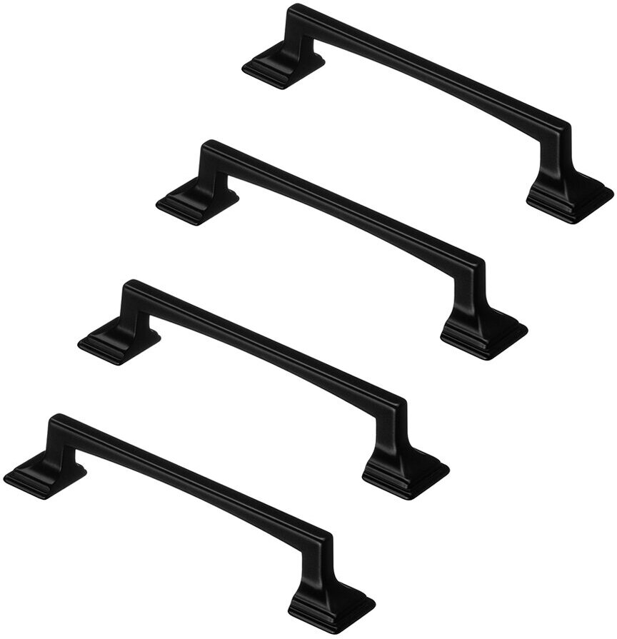 Комплект из 4 шт. ручка-скоба, 96 мм, матовый черный, RS-108-96 BL
