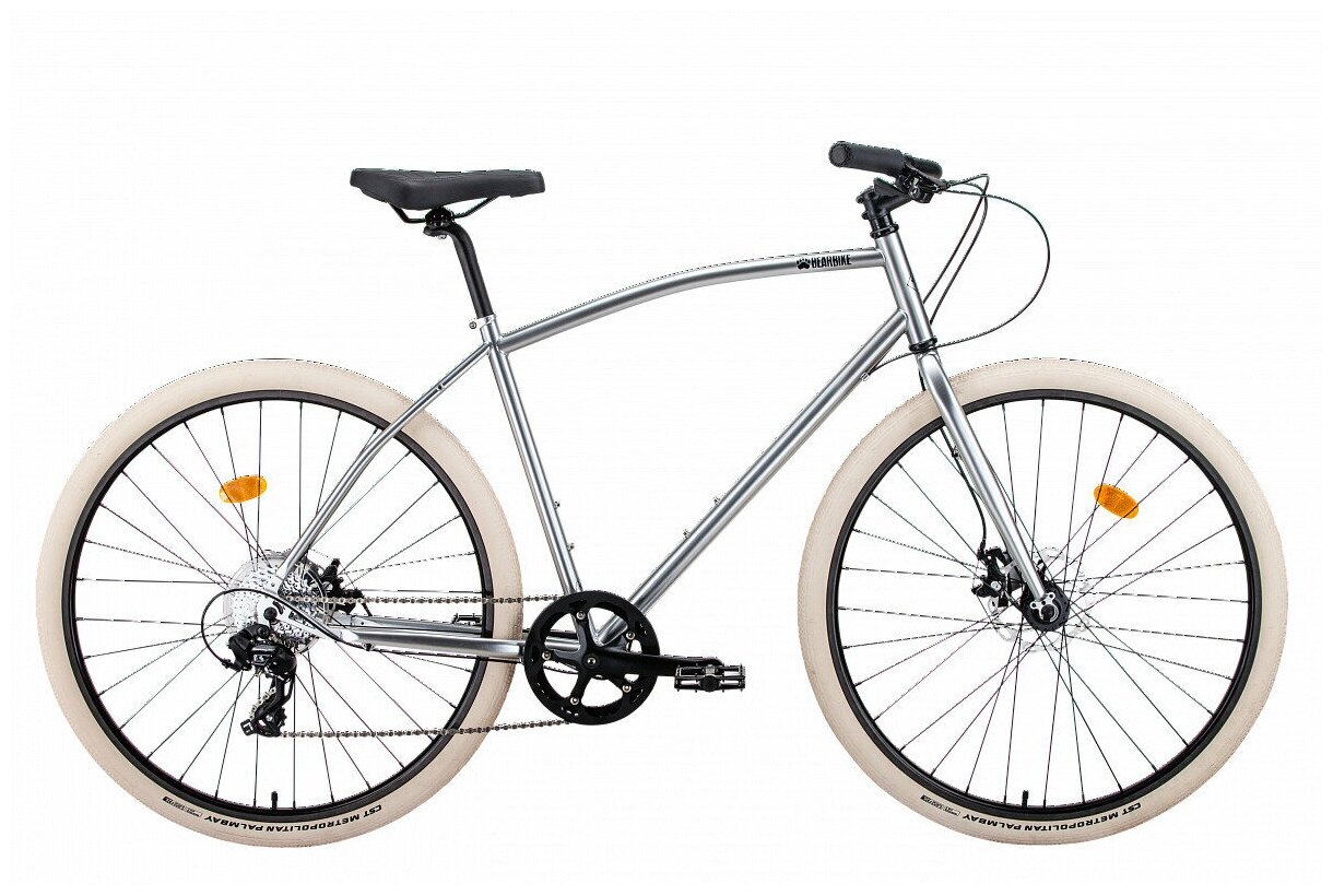 Велосипед городской Bear Bike 700C, Серый, размер 175-195 - фото №1
