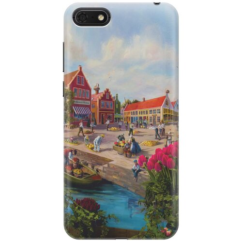 фото Re:paчехол - накладка artcolor для huawei y5 (2018) / y5 prime (2018) / honor 7s / honor 7a с принтом "старинный амстердам"