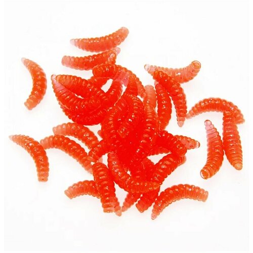 Опарыш-личинка рыболовная силиконовая 20 мм - 20 шт 1уп 295₽