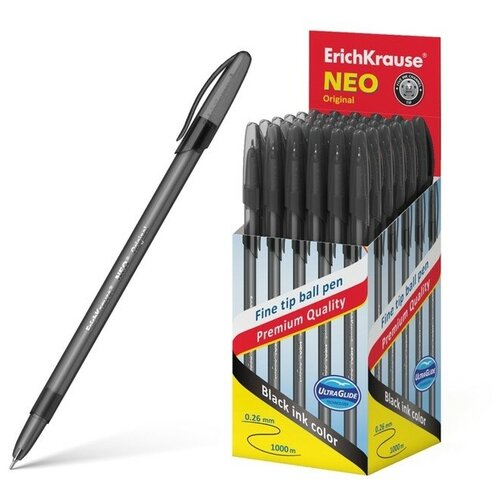 Ручка шариковая ErichKrause Neo Original, игольчатый узел 0.7 мм, чернила чёрные