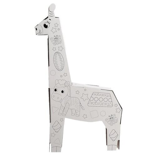 фото Набор для творчества «жирафик роро», раскраска-конструктор из картона zabiaka