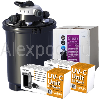 Clear Control 100 VL 2 х 55W UV-C Напорный фильтр