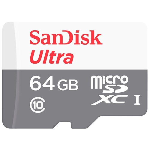 Карта памяти SanDisk Ultra microSDXC Class 10 UHS-I 80MB/s 64 GB, чтение: 80 MB/s