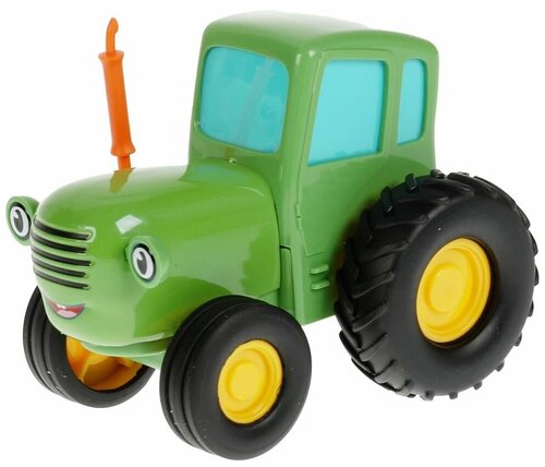 Модель Синий трактор 11см зеленый без света И звука Технопарк металл. инерц. резиновые элементы