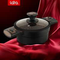 Кастрюля LARA LR02-300, Monaco Choco 2.5л d20 см, съёмные ручки, для всех типов плит