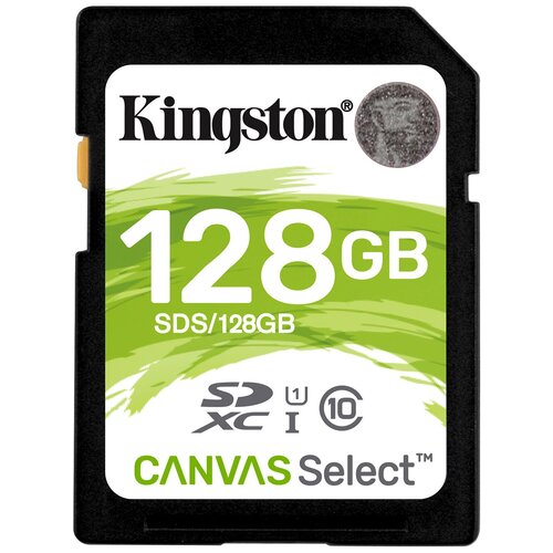 Карта памяти SDXC 128Gb Kingston Canvas Class10 UHS-I U1 (SDS/128GB) 80Mb/s