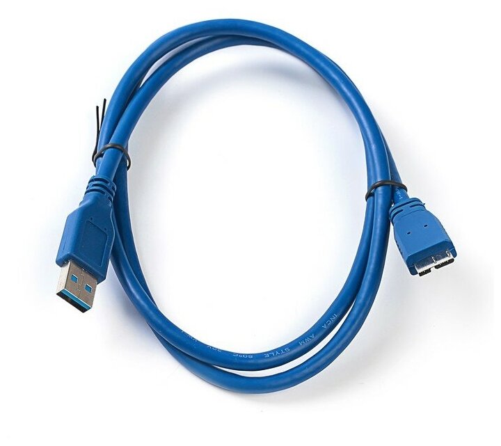 Кабель 5bites USB - microUSB (UC3002-010), 1 м, синий - фото №1