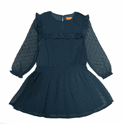 фото Платье staccato, нарядное, в горошек, размер 92/98, синий
