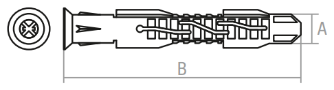 Дюбель фасадный 12х100 мм полипропилен потай STARFIX 50 штук (SM-80725-50)