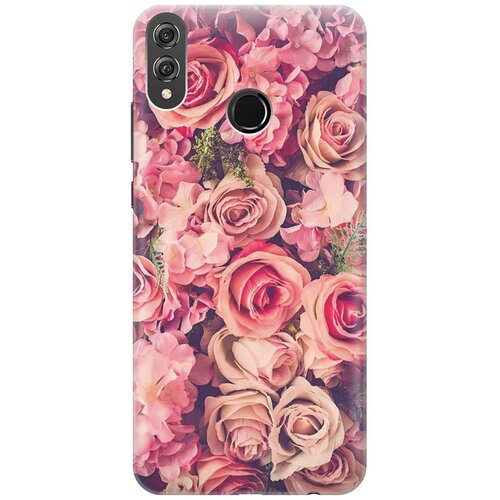 фото Re:paчехол - накладка artcolor для honor 8x с принтом "розовый куст"