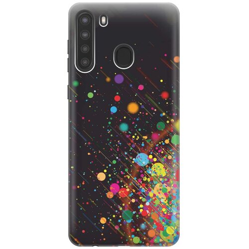 фото Gosso ультратонкий силиконовый чехол-накладка для samsung galaxy a21 с принтом "яркое настроение"