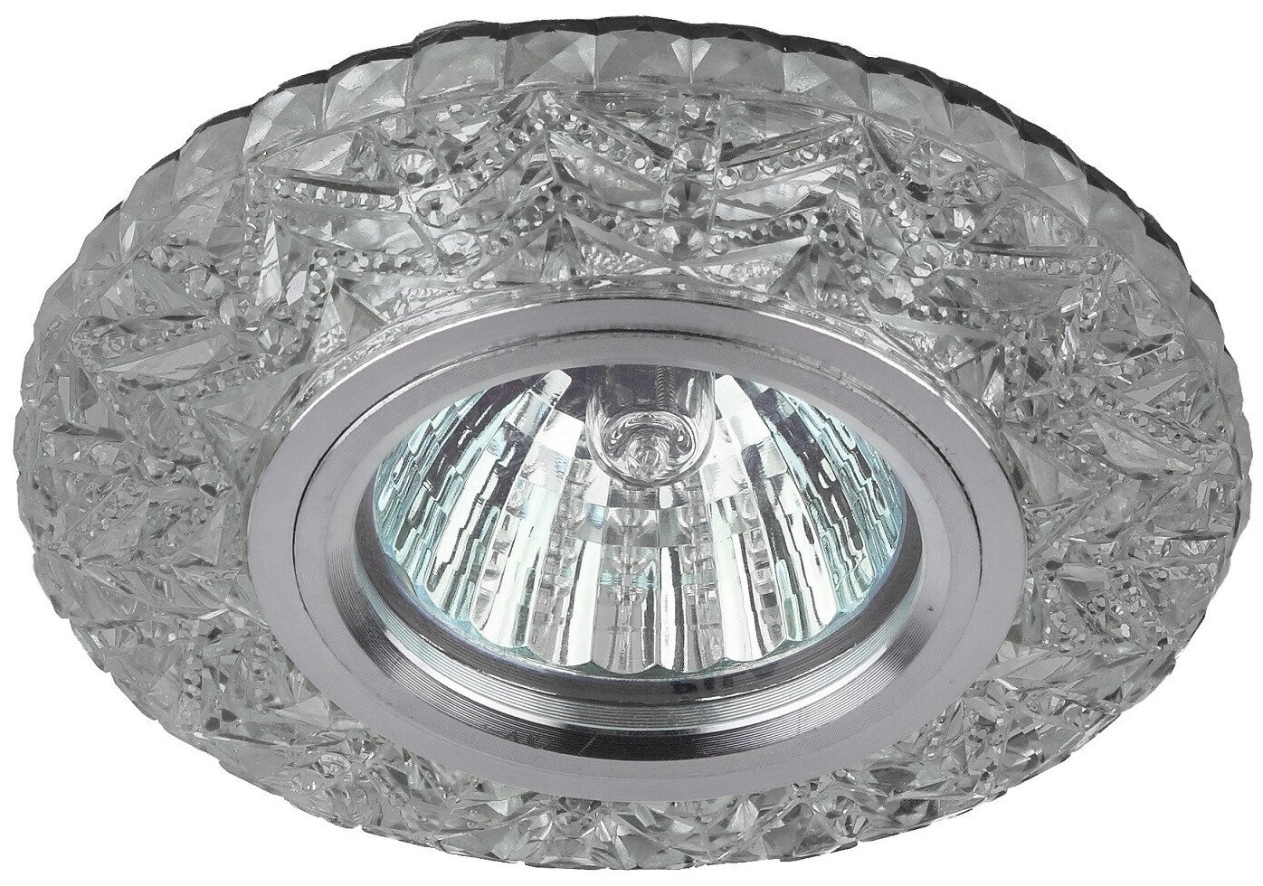 Светильник встраиваемый GU5.3 3Вт круг D100 ЭРА DK LD4 LED подсветка мультиколор/прозрачный