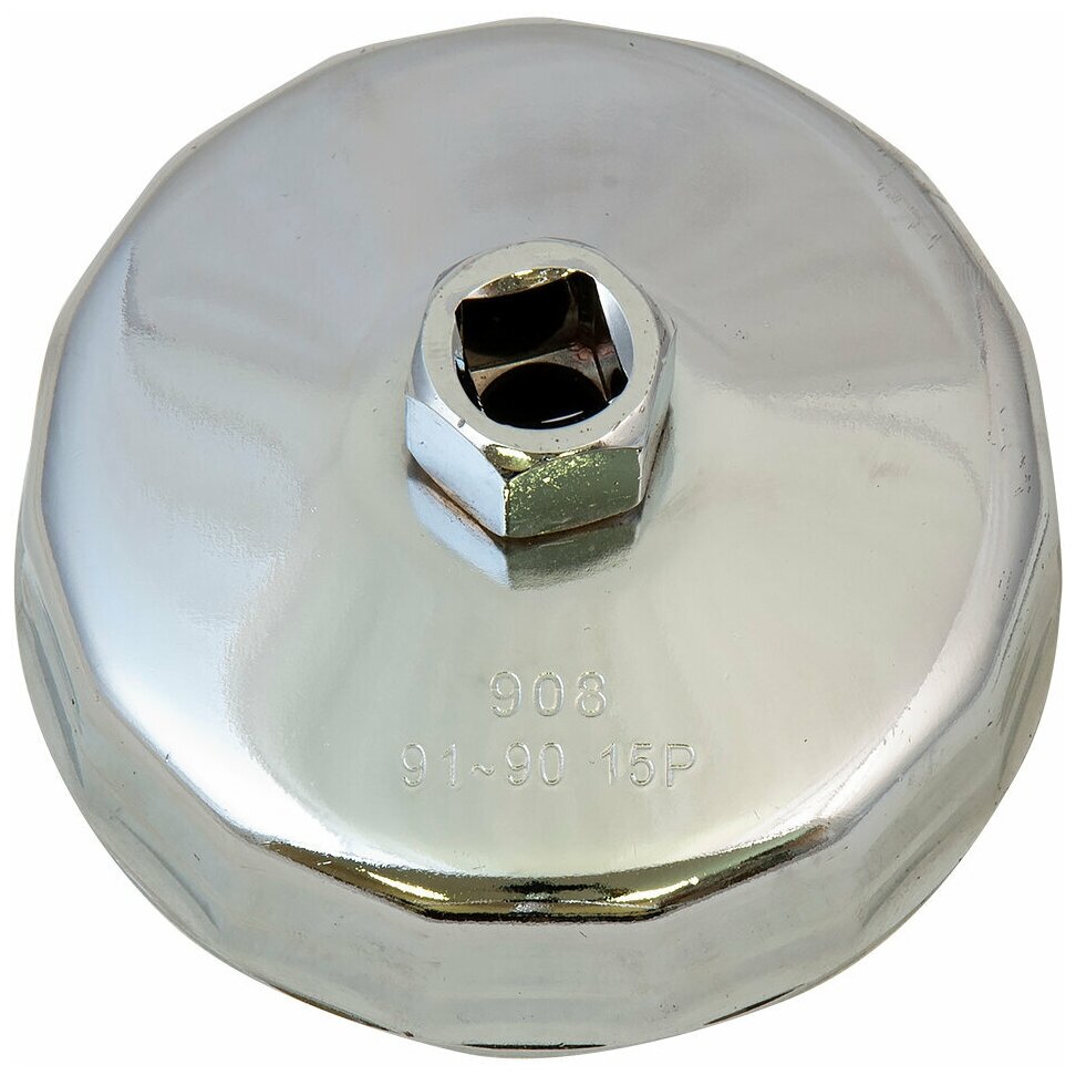 фото Съемник масляного фильтра "чашка" 15-гранная 90мм "AV Steel"