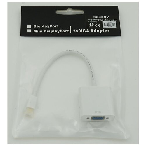 Переходник miniDisplayPort (m) VGA (f) белый